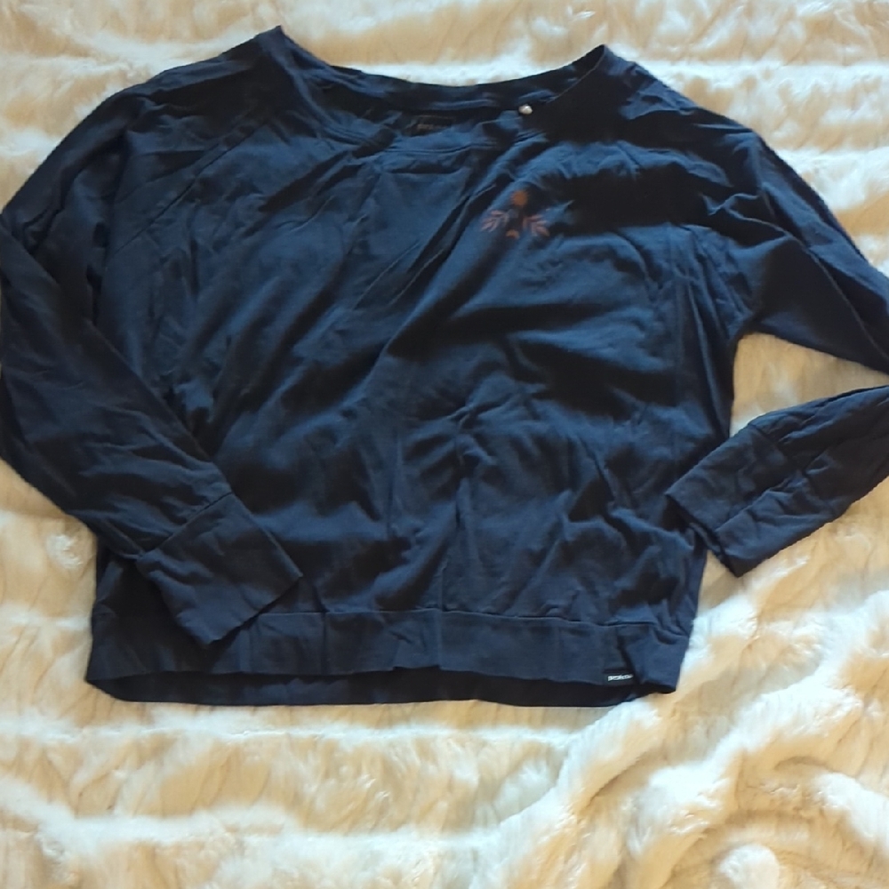 Navy Blue Long Sleeve Top